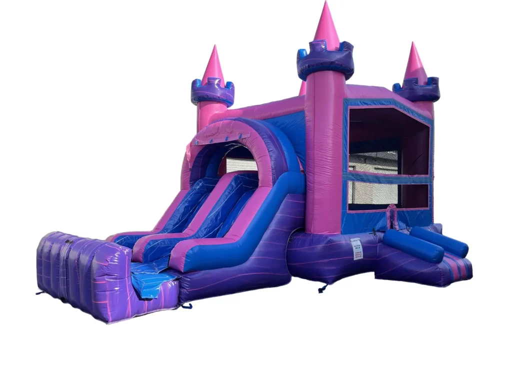 3 in 1 Dual Lane Pink Castle Combo (sku C302)