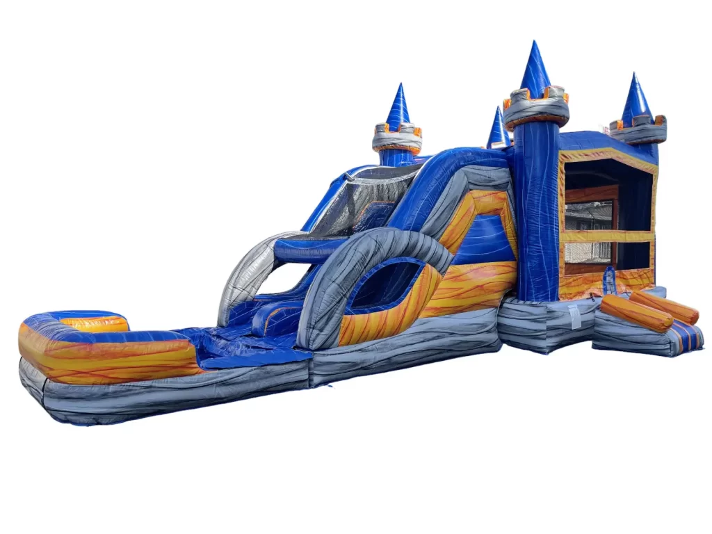 Large Dual Lane Castle Water Slide (sku W303)