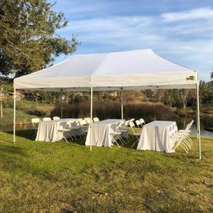 10X20 Canopy, 3 Tables & 18 Chairs (sku 10x20c3tl18cp)