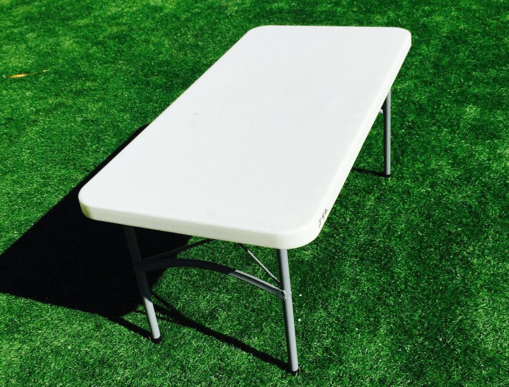 Kids White Party Table (48 inches x 2' High) (sku  KT2)