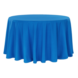 Economy Polyester Tablecloth 132" Round - Royal Blue - San Diego