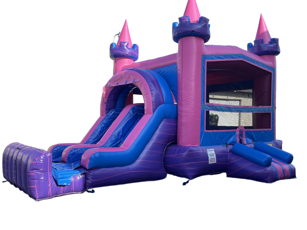 3 in 1 Dual Lane Pink Castle Combo (sku C302)