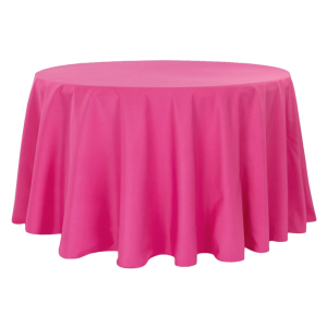 Economy Polyester Tablecloth 120" Round - Fuchsia - San Diego