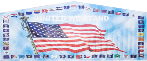 United We Stand Military Art Banner (b19) - San Diego
