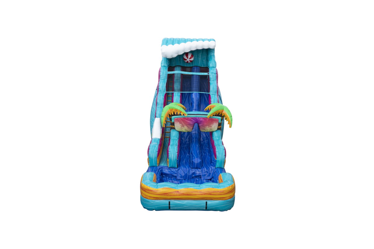 Dual lane beach Life water slide (sku W317-1) - Image 7