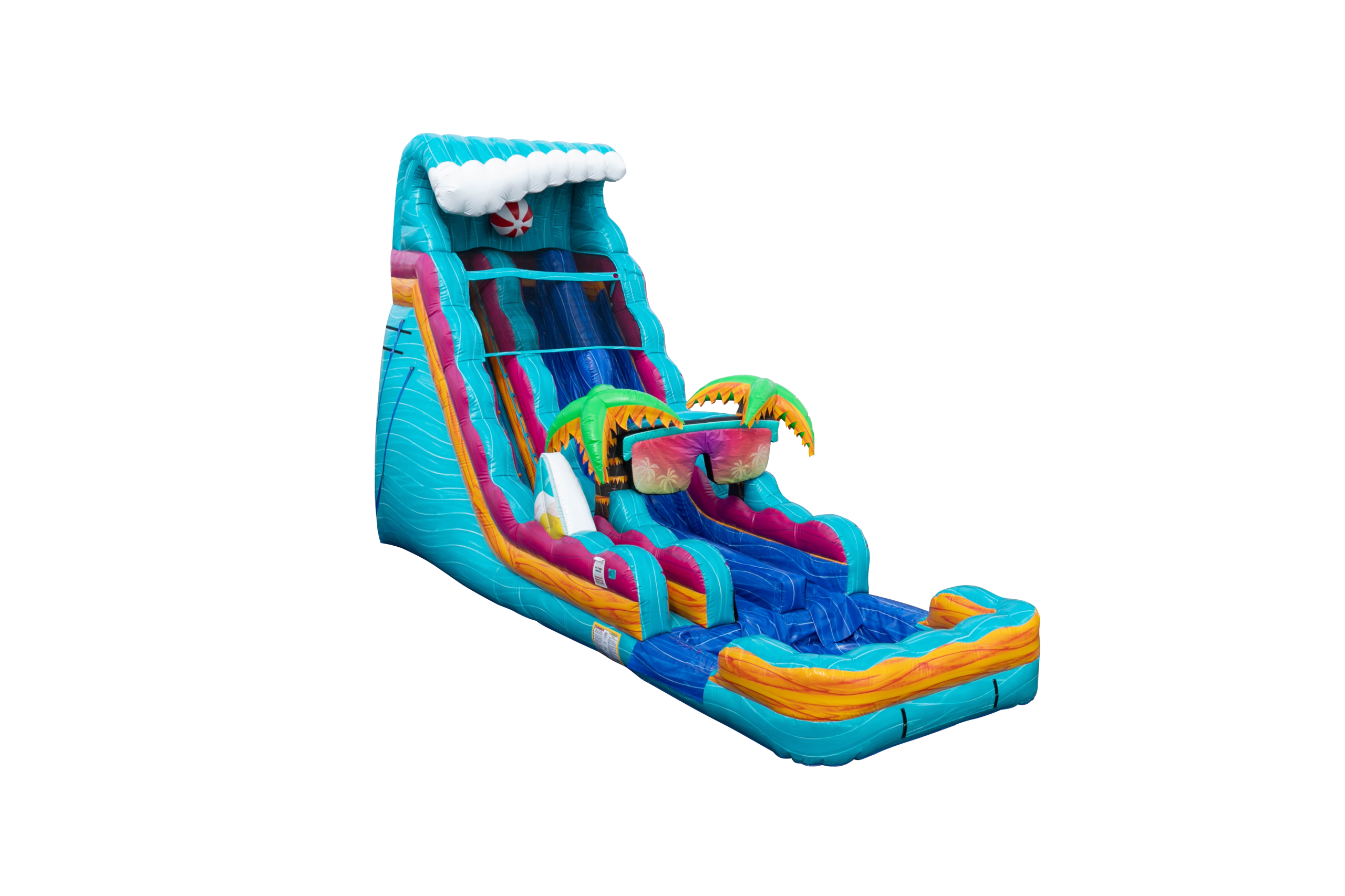 Dual lane beach Life water slide (sku W317-1) - Image 5